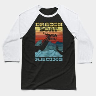 Dragon Boat Racing Retro Look Baseball T-Shirt